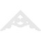 Ekena Millwork Pitch Robin Architectural Grade PVC Gable Pediment, 36"W x 18"H x 1"P (12/12) GPP036X018X100ROB - alternate 4
